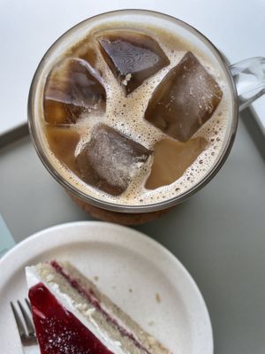 Iced latte oatly  at Immu Bake Shop in Seoul