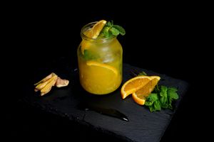 Shin Limo - Orange juice, Mint, Ginger at Shin Taiwanese Eatery in Vienna