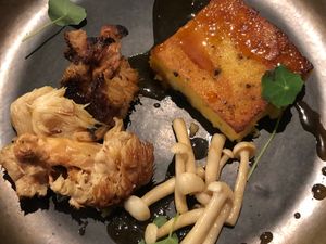 Lions Mane Mushroom with Truffle Polenta, Mushrooms & Madeira Sauce at White Rabbit in Todmorden