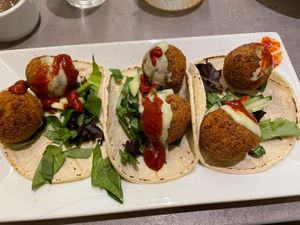 Falafel tacos   at Fellow Traveler in Englewood
