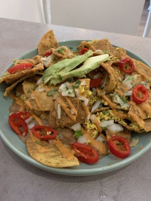 Chilaquiles - super flavorful!  at Fellow Traveler in Englewood