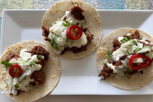 Jackfruit tacos  at Fellow Traveler in Englewood