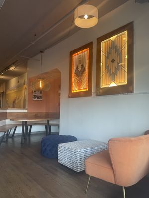 one of the seating areas  at Fellow Traveler in Englewood