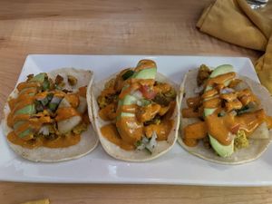 Breakfast tacos  at Fellow Traveler in Englewood