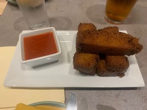 Fried cornbreadd  at Fellow Traveler in Englewood