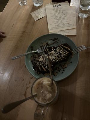 darlene’s down east chocolate cake + root beer float with fernet   at Fellow Traveler in Englewood