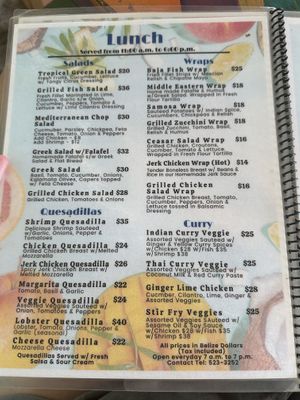   at The Shak - Beach Cafe in Placencia