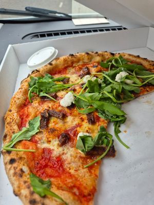 "Meat" one at Oscar's Lockdown Pizza in Cambridge