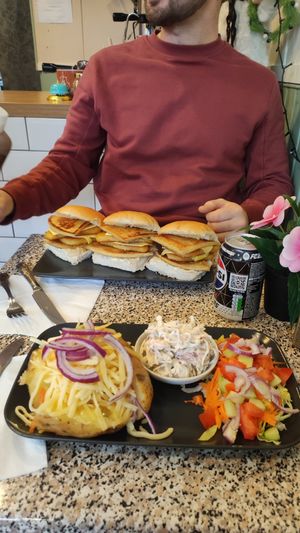 Love this cafe, the owner has a very good knowledge when it comes to vegan and they have many options. My partner loves his vegan rolls with hash brown, tattie and vegan cheese  at Cafe Mira in Glasgow