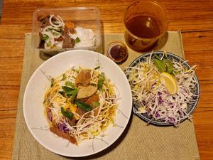Bun Hue ordered on Uber Eats. Arrived quickly and lasted me two meals. at Easy Vegan in Richmond