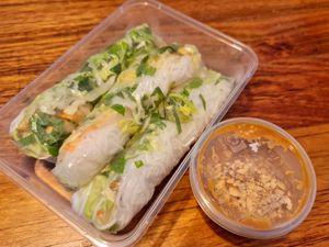 Rice Paper Rolls $10 (2 options available: lemongrass tofu/vegan prawn) at Easy Vegan in Richmond