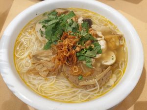 Hanoi noodle soup $16.00: overpowering bamboo flavour at Easy Vegan in Richmond