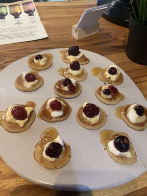 Vegan Gluten Free Pancakes with dairy free Ice-cream and fruit and sugar free syrup  #Veganuary at Inertia Life  in Fremantle