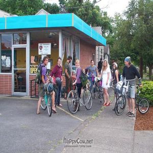 Bike brigade at Cornbread Cafe in Eugene