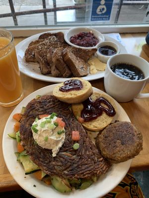 Vegan Omelette & French Toast at Cornbread Cafe in Eugene