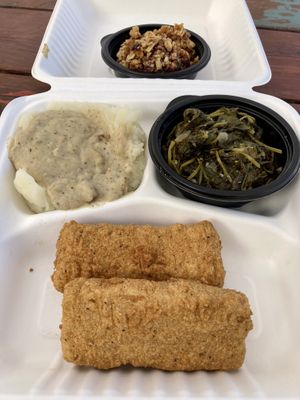 Southern Fried Tofu, October 2021  at Cornbread Cafe in Eugene