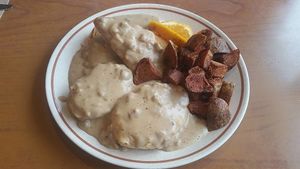 Chicken and Biscuits  at Cornbread Cafe in Eugene