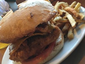 Eugene-wich and Fries at Cornbread Cafe in Eugene
