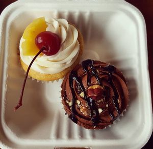 Pineapple and Hazelnut cupcakea at Cornbread Cafe in Eugene