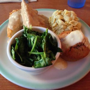 tempeh fish  at Cornbread Cafe in Eugene