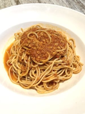 Spaghetti bolognese.  at La Iguana  in Lloret De Mar