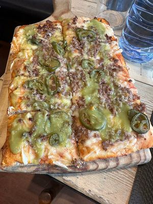 Mexican pizza at La Iguana  in Lloret De Mar