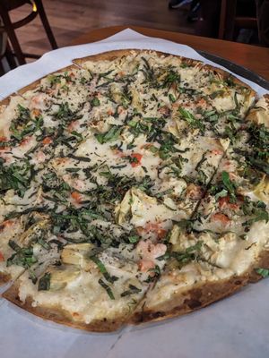 Margherita pizza with vegan cheese at Stone Arch Brew Pub in Appleton