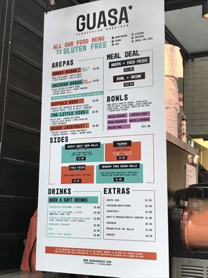 menu  at Guasa in South East London