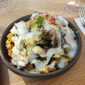 VEGAN PALAK PATTA CHAAT at Delhi House Cafe in Manchester