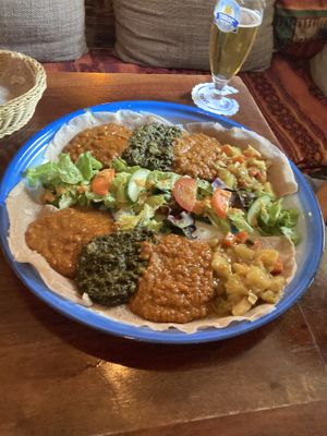 mixed vegan plate for two  at Baobab in Darmstadt