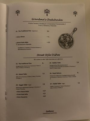 Vegane Gerichte gekennzeichnet   at Zaituna in Neuss