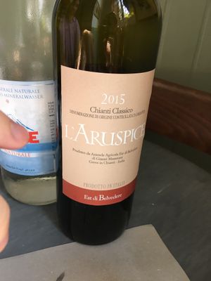 Wine at 5 e Cinque in Florence