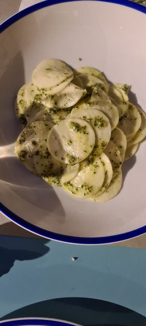 Pasta with sage pesto at 5 e Cinque in Florence