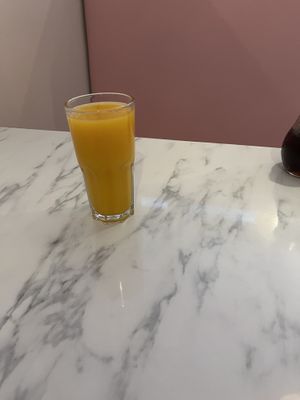 Freshly squeezed OJ  at Egg Plant in Tijuana