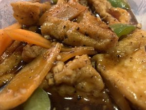 Tofu black pepper   at Golden House in Sunderland