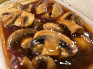 Mushrooms in gravy sauce   at Golden House in Sunderland