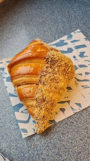 Apple crumble at Criss Cross Croissants in London