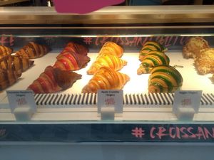 Window selection at Criss Cross Croissants in London