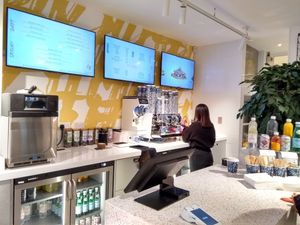 Counter at Criss Cross Croissants in London