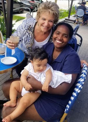 Kids and dogs welcomed, even saw a cat on a leash! Patio is wonderful to sit on sin d residential area and very quiet side street. at Aroma Espresso Bar in Miami