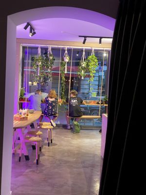 Swings inside  at Wiki Wiki Poke in Berlin