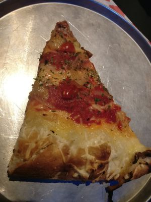 Gracie's veggies pizza with vegan cheese at The Stubborn Brother Pizza Bar in Toledo