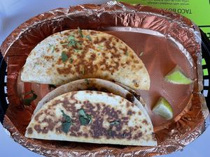 Vegan mushroom and pepper tacos - yum!!   at Hablo Tacos in Bend