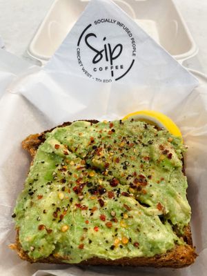 Avocado toast   at SIP Coffee in Toledo