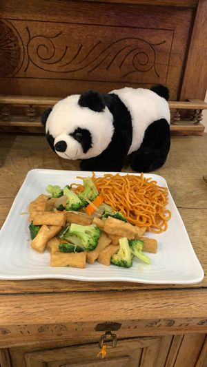 The tofu broccoli is so delicious especially with chow mien. at Panda Star in Highland
