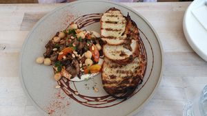 Zatar pulled mushroom at Lucky Ducks in Aldinga