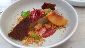 Basil cheesecake at Lucky Ducks in Aldinga