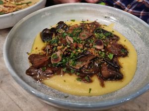 Mushroom ragu at Lucky Ducks in Aldinga