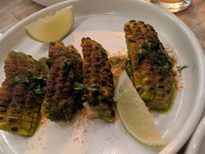 Charred corn at Lucky Ducks in Aldinga