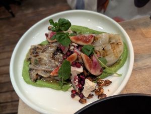 Blackened cabbage at Lucky Ducks in Aldinga